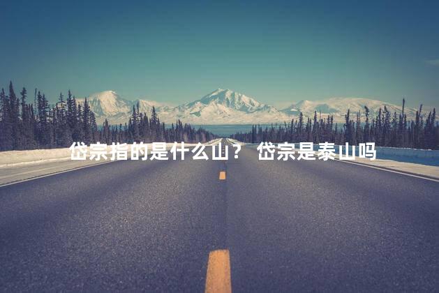 岱宗指的是什么山？ 岱宗是泰山吗